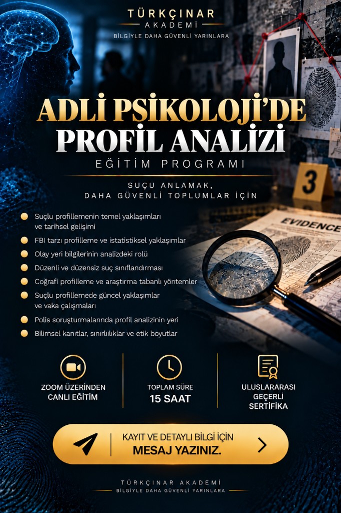 Adli Psikoloji’de Profil Analizi eğitim afişi