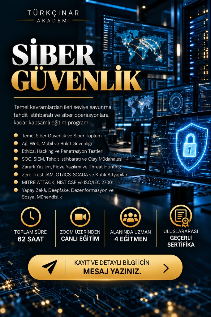 Siber Güvenlik kapsamlı eğitim programı