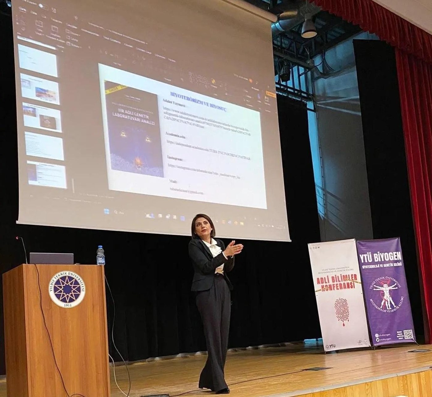 YTÜ Adli Bilimler Konferansı sunumu