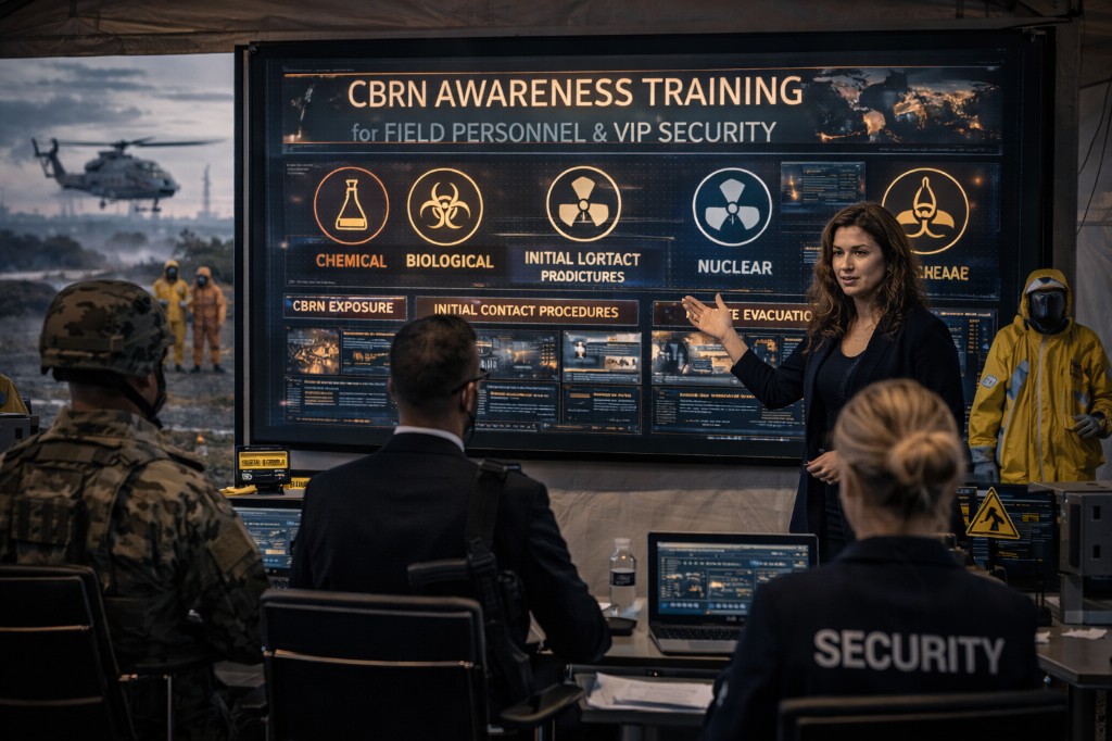 Saha personeli ve VIP güvenlik için KBRN farkındalığı görseli